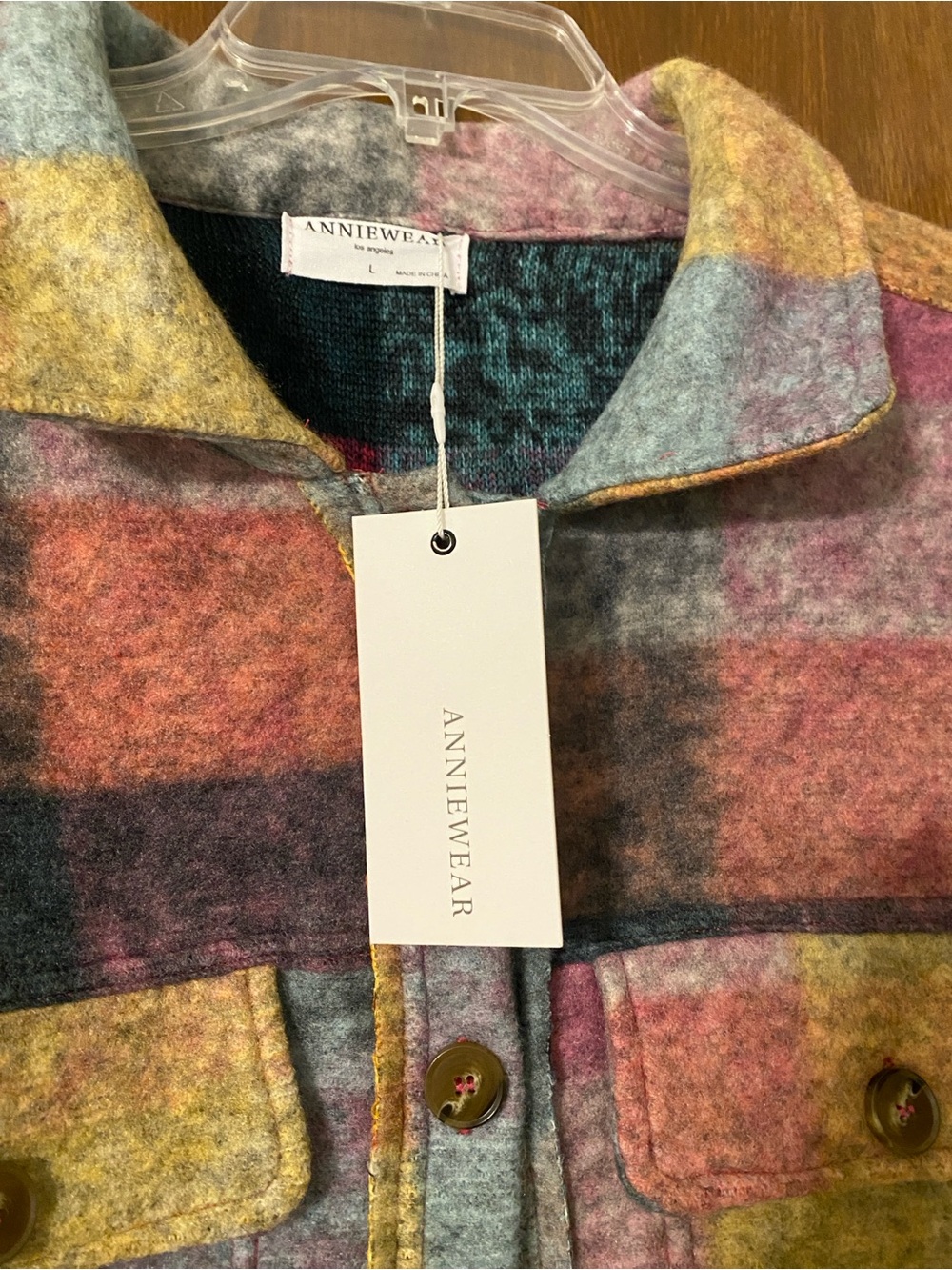 NWT Anniewear Multicolor Plaid Shacket Jacket - Picture 4 of 6